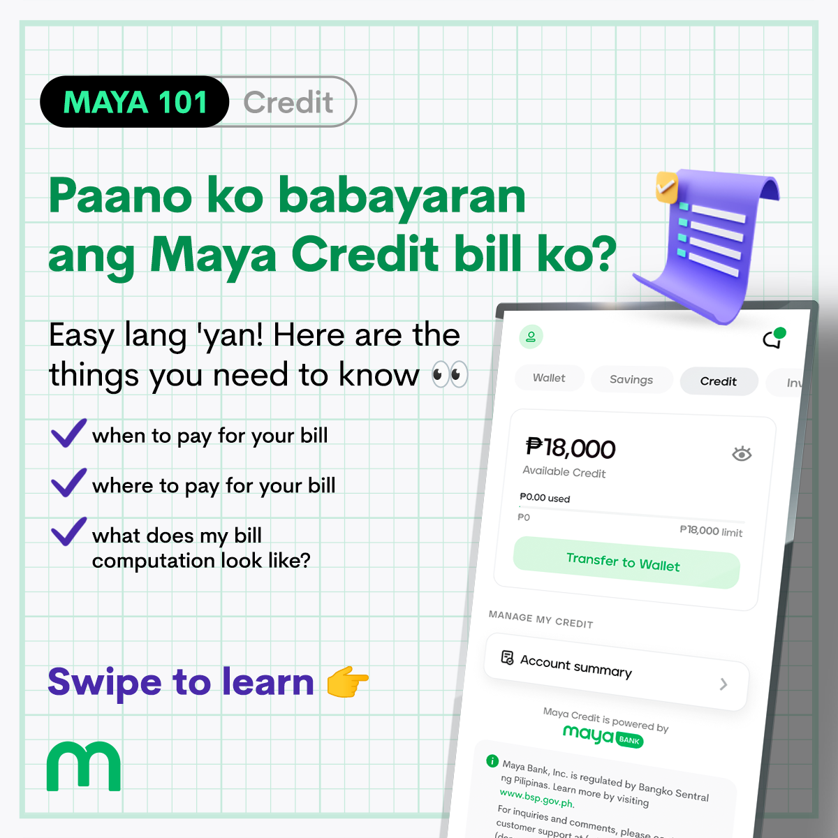 MAYA101-CREDIT BILL 1