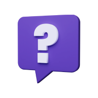 question mark on chat bubble